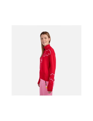 Rossignol W Jcc Roll Neck Sweater Red