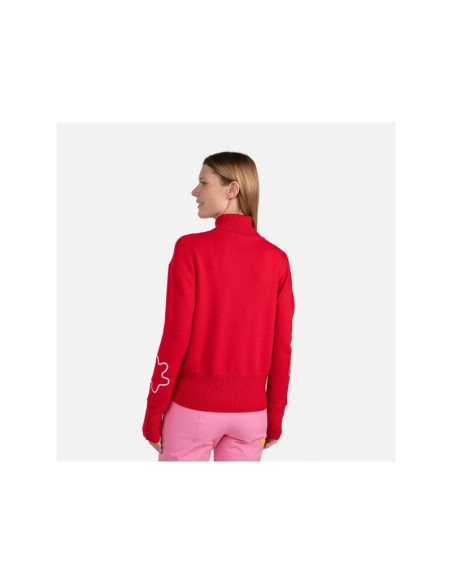 Rossignol W Jcc Roll Neck Sweater Red