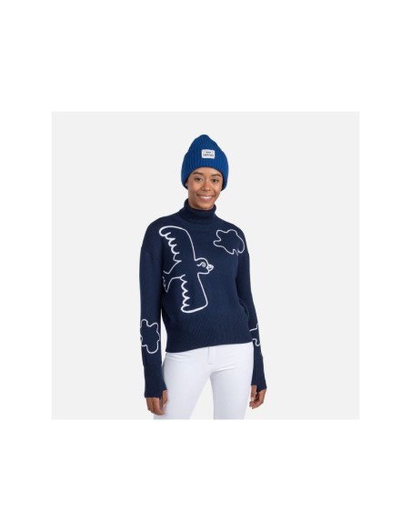 Rossignol W Jcc Roll Neck Sweater Blue