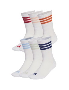 Adidas 3Stripes Essentials Cushioned Crew 6 Pack Socks White KE5493