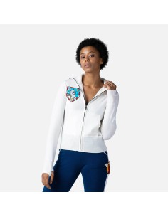 Women's JCC Galina Full Zip Knit Top White