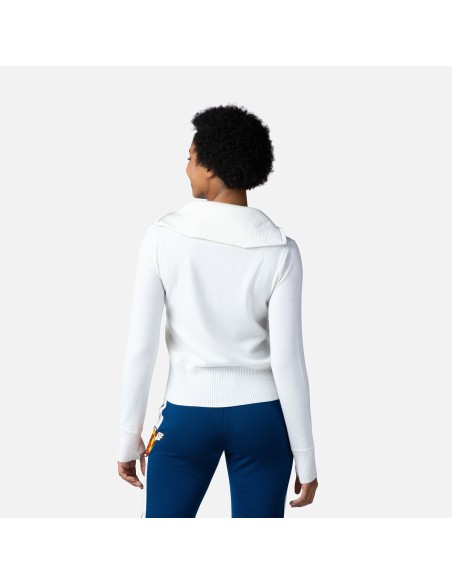 Women's JCC Galina Full Zip Knit Top White