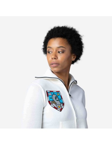 Women's JCC Galina Full Zip Knit Top White