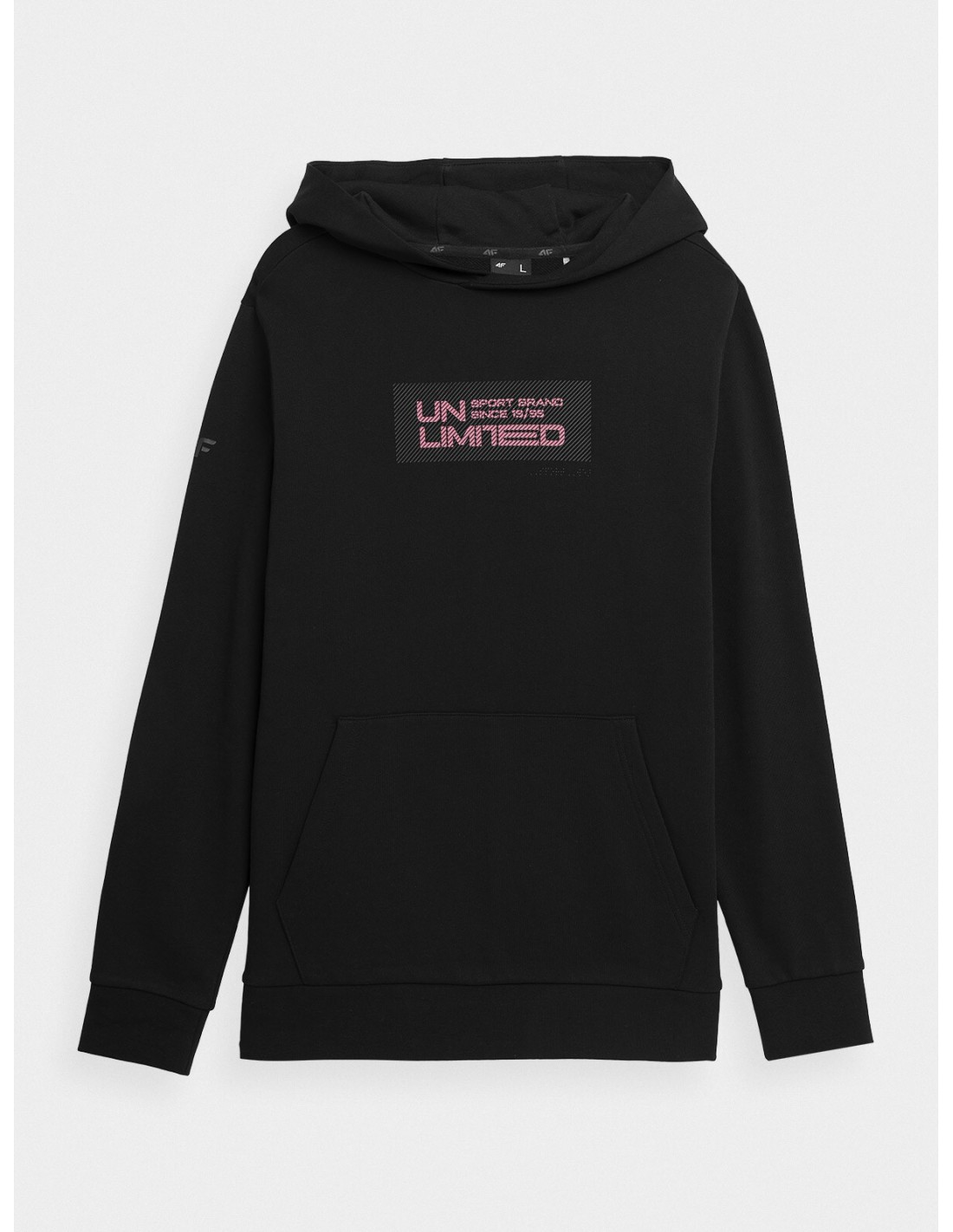 4F Ανδρικό Φούτερ με Κουκούλα Μαύρο 4FSS23TSWSM266-20S