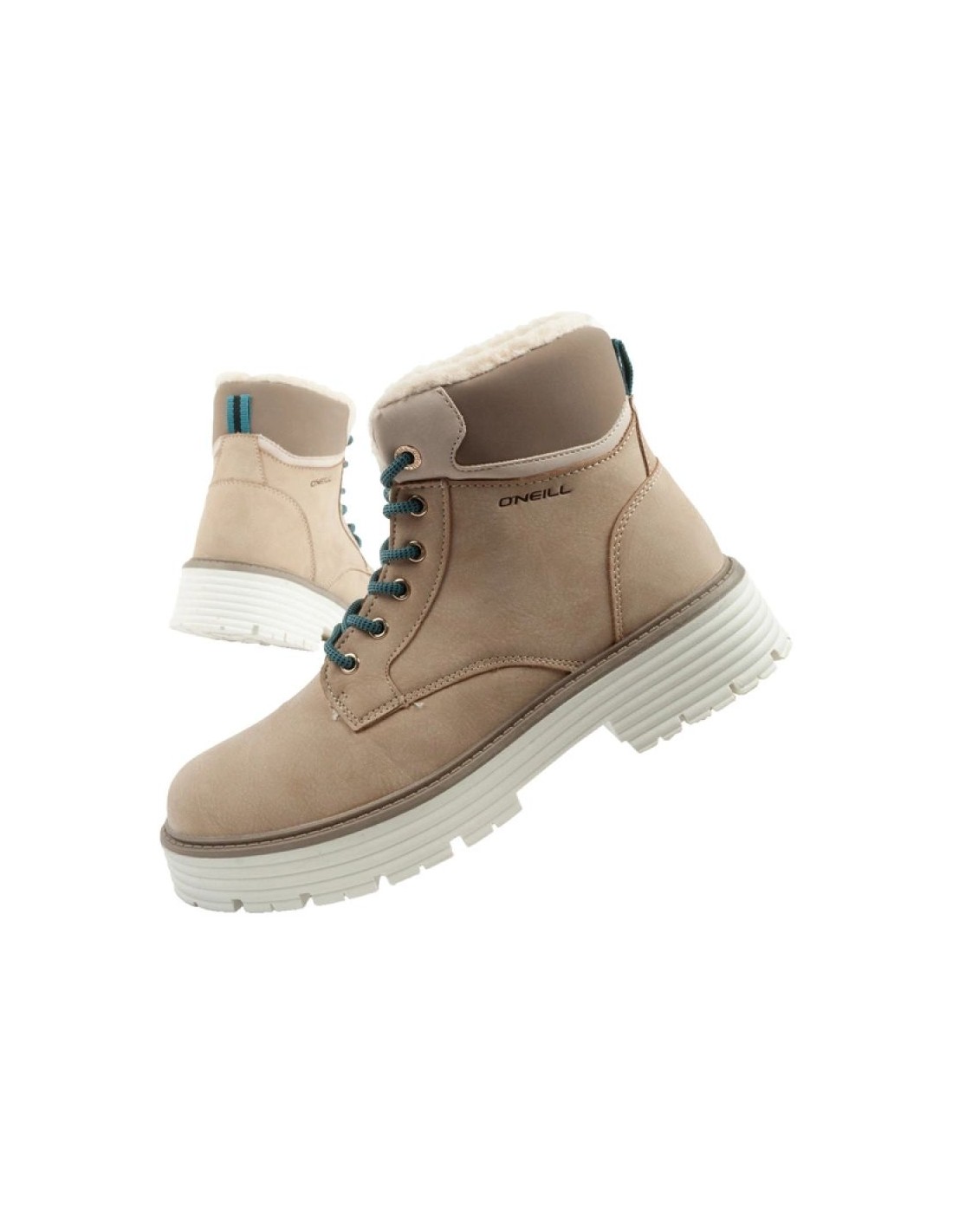 O'neill winter boots women's hiking boots ankle boots insulated fashionable beige white
