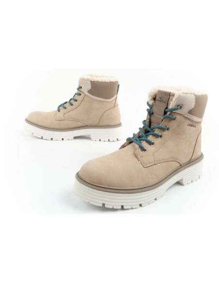 O'neill winter boots women's hiking boots ankle boots insulated fashionable beige white