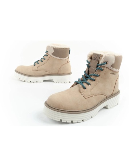 O'neill winter boots women's hiking boots ankle boots insulated fashionable beige white