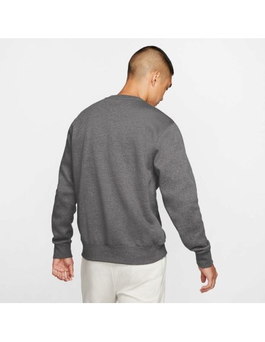 Nike Sportswear Club Fleece Men's Crew Charcoal HeatherWhite BV2662071 MBS