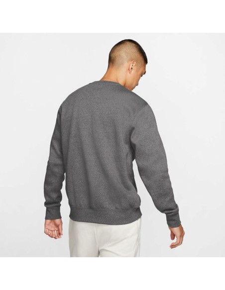 Nike Sportswear Club Fleece Men's Crew Charcoal HeatherWhite BV2662071 MBS