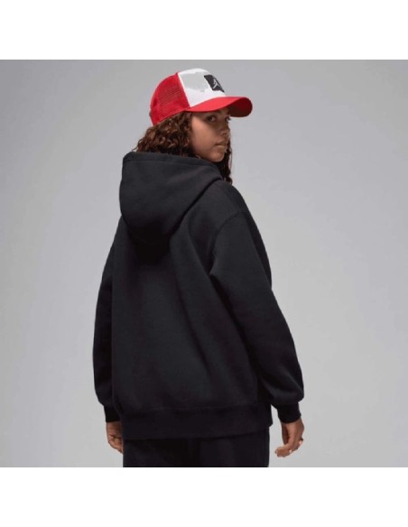 Jordan Flight Fleece Women's SatinLined Pullover Hoodie BlackDark Smoke Grey FV7050010 MBS