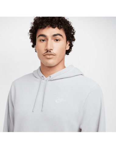 Nike Club Men's Winterized Pullover Hoodie Light Smoke GreyPureWhite FZ0660077 MBS