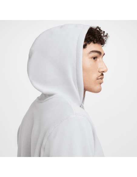 Nike Club Men's Winterized Pullover Hoodie Light Smoke GreyPureWhite FZ0660077 MBS