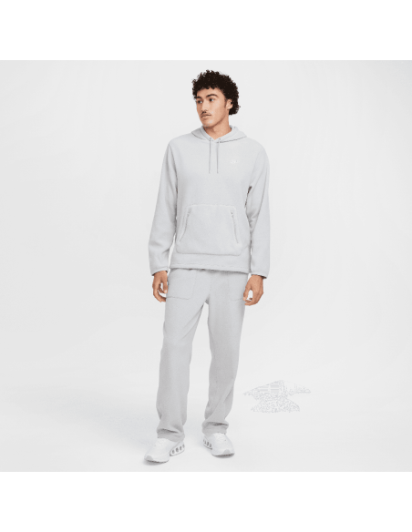 Nike Club Men's Winterized Pullover Hoodie Light Smoke GreyPureWhite FZ0660077 MBS