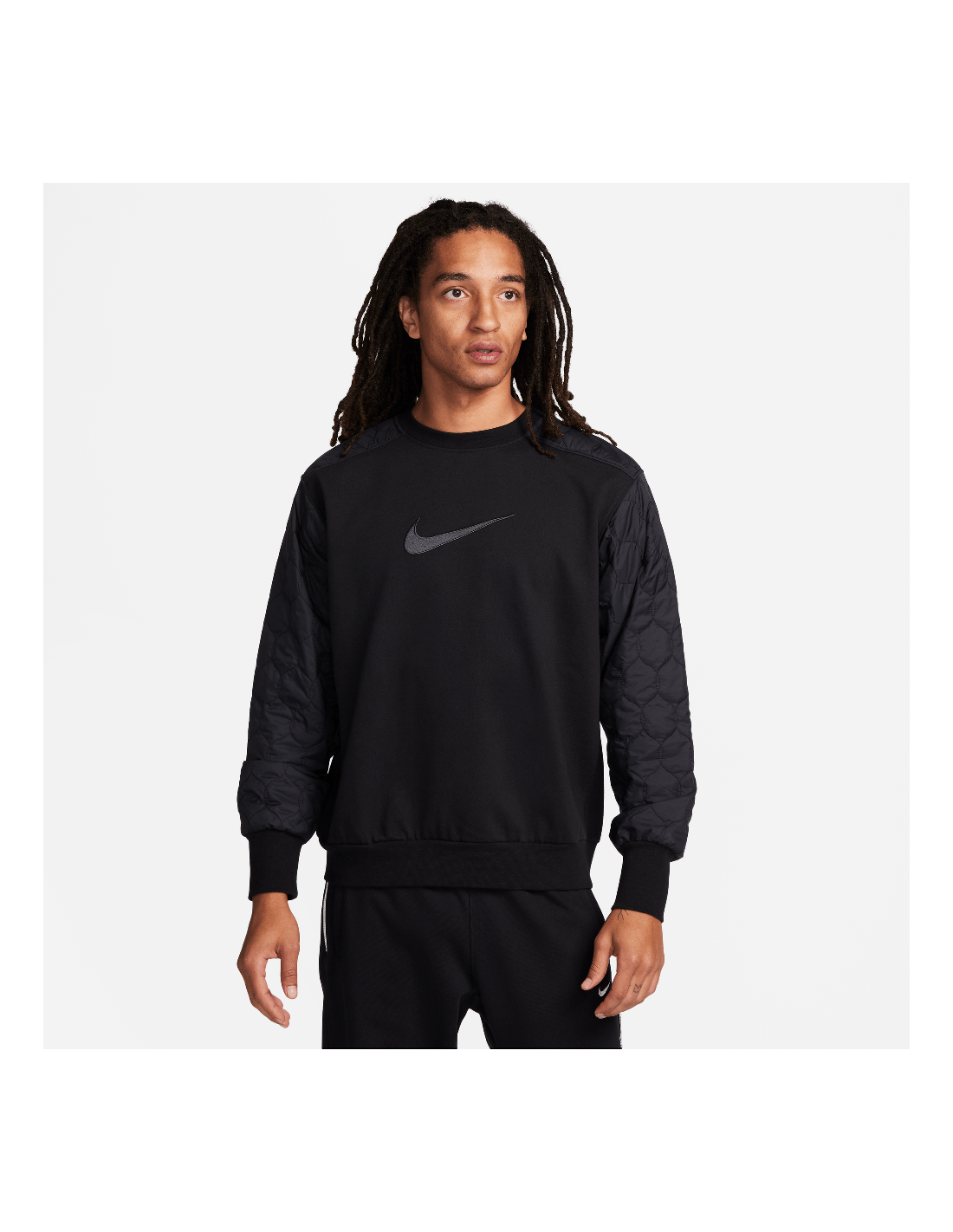 Nike Standard Issue Men's Basketball CrewNeck Sweatshirt BlackAnthracite FN2667010 MBS