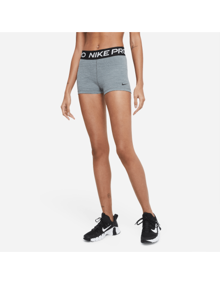Nike Pro Women's 3" Shorts Smoke GreyHeatherBlackBlack CZ9857084 MBS