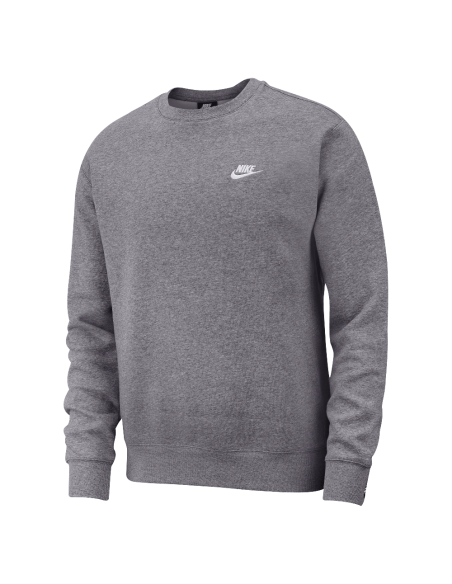 Nike Sportswear Club Fleece Men's Crew Charcoal HeatherWhite BV2662071 MBS