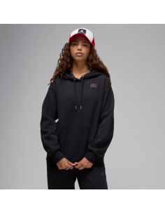 Jordan Flight Fleece Women's SatinLined Pullover Hoodie BlackDark Smoke Grey FV7050010 MBS