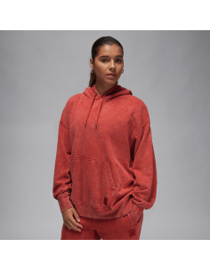 Jordan Flight Fleece Women's SatinLined Washed Hoodie Dune Red FN5738615 MBS