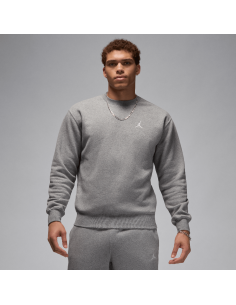 Jordan Brooklyn Fleece Men's CrewNeck Sweatshirt Carbon HeatherWhite FV7293091 MBS