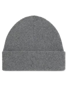 Ami Paris Cashmere Beanie Grey UHA107005052 MBS