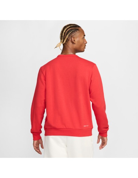 Nike Standard Issue Basketball CrewNeck Sweatshirt University RedHeatherPale Ivory FZ0682657