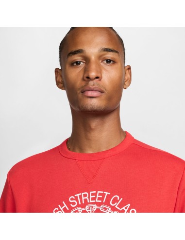 Nike Standard Issue Basketball CrewNeck Sweatshirt University RedHeatherPale Ivory FZ0682657