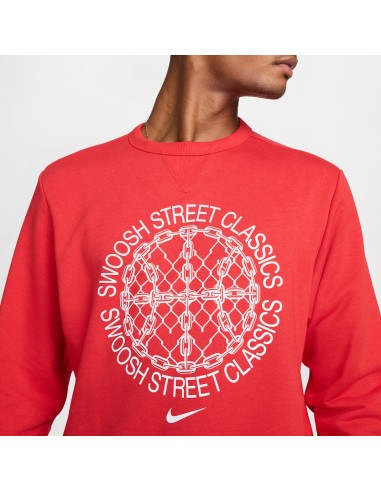 Nike Standard Issue Basketball CrewNeck Sweatshirt University RedHeatherPale Ivory FZ0682657