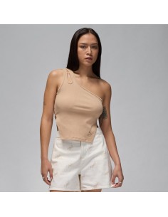 Jordan Women's Asymmetrical Ribbed Tank Legend Medium Brown FN5798244 MBS