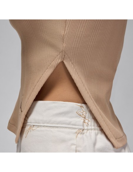 Jordan Women's Asymmetrical Ribbed Tank Legend Medium Brown FN5798244 MBS