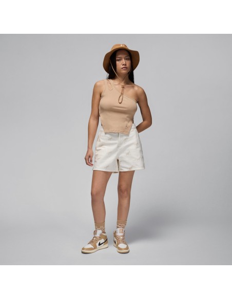 Jordan Women's Asymmetrical Ribbed Tank Legend Medium Brown FN5798244 MBS