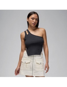 Jordan Women's Asymmetrical Ribbed Tank Off Noir FN5798045 MBS