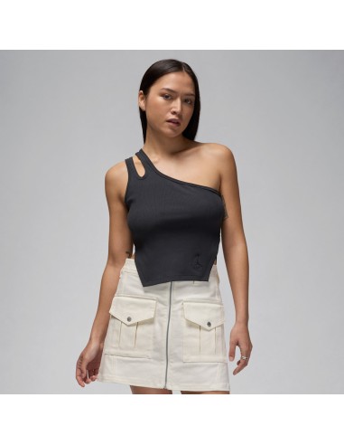 Jordan Women's Asymmetrical Ribbed Tank Off Noir FN5798045 MBS