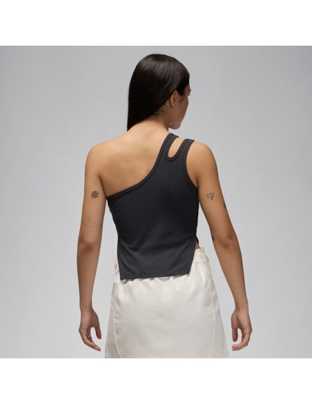 Jordan Women's Asymmetrical Ribbed Tank Off Noir FN5798045 MBS