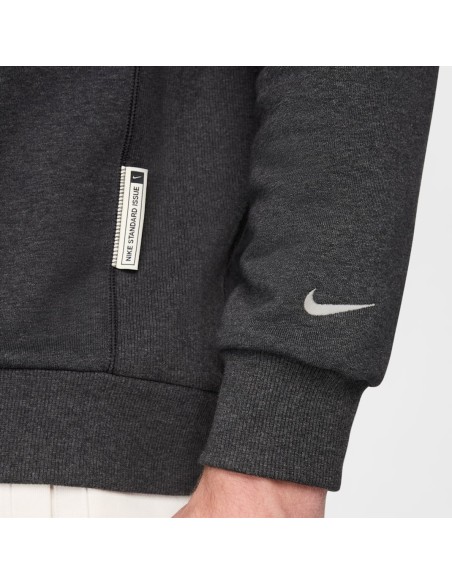 Nike Standard Issue DriFIT Basketball CrewNeck Sweatshirt BlackHeatherPale Ivory FZ0682010