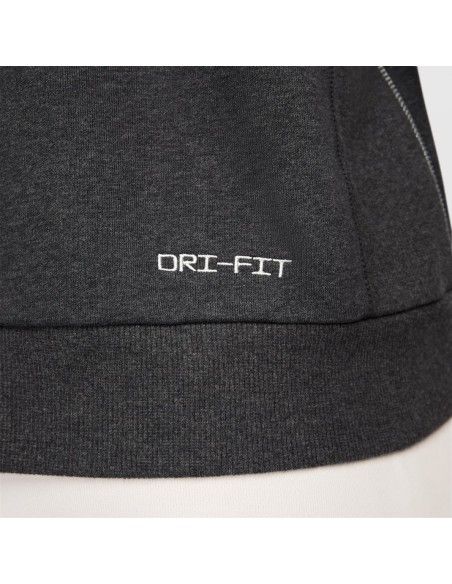 Nike Standard Issue DriFIT Basketball CrewNeck Sweatshirt BlackHeatherPale Ivory FZ0682010