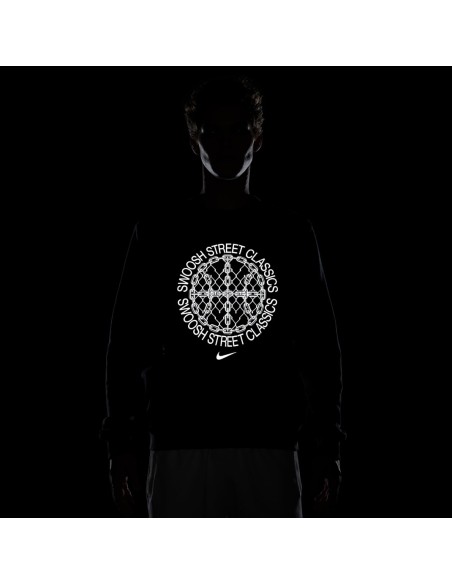 Nike Standard Issue DriFIT Basketball CrewNeck Sweatshirt BlackHeatherPale Ivory FZ0682010