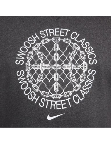 Nike Standard Issue DriFIT Basketball CrewNeck Sweatshirt BlackHeatherPale Ivory FZ0682010