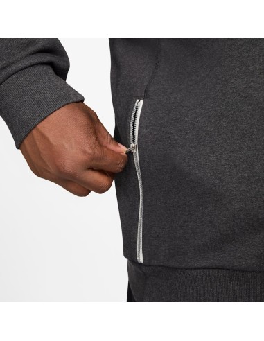 Nike Standard Issue DriFIT Basketball CrewNeck Sweatshirt BlackHeatherPale Ivory FZ0682010