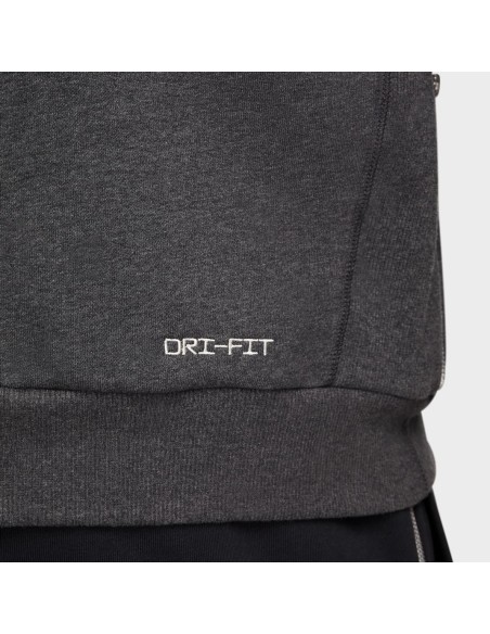 Nike Standard Issue DriFIT Basketball CrewNeck Sweatshirt BlackHeatherPale Ivory FZ0682010
