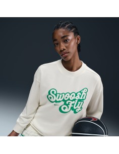 Nike Swoosh Fly DriFIT Oversized French Terry Basketball Sweatshirt SailStadium Green FZ5514133