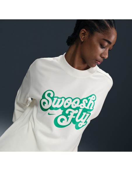 Nike Swoosh Fly DriFIT Oversized French Terry Basketball Sweatshirt SailStadium Green FZ5514133