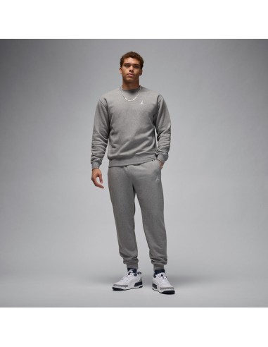 Jordan Brooklyn Fleece Men's CrewNeck Sweatshirt Carbon HeatherWhite FV7293091 MBS