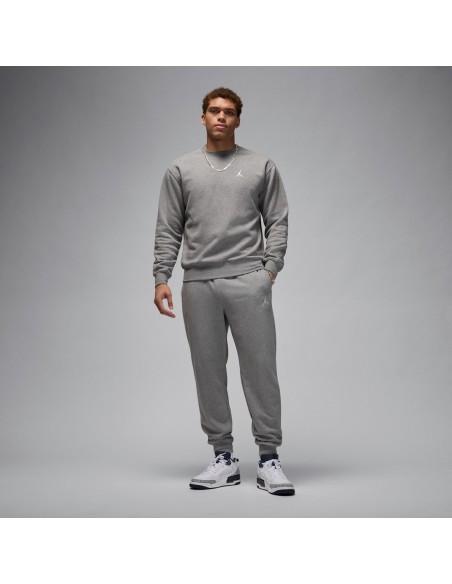 Jordan Brooklyn Fleece Men's CrewNeck Sweatshirt Carbon HeatherWhite FV7293091 MBS