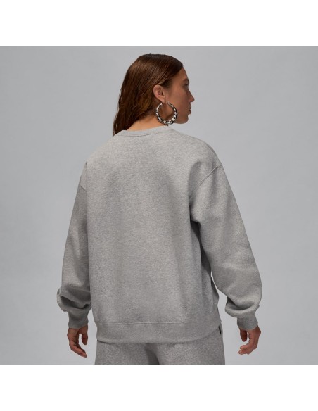 Jordan Brooklyn Fleece Women's CrewNeck Sweatshirt Dark Grey HeatherWhite FV7074063 MBS