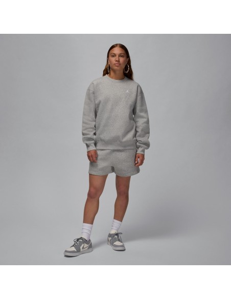 Jordan Brooklyn Fleece Women's CrewNeck Sweatshirt Dark Grey HeatherWhite FV7074063 MBS