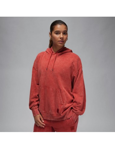Jordan Flight Fleece Women's SatinLined Washed Hoodie Dune Red FN5738615 MBS
