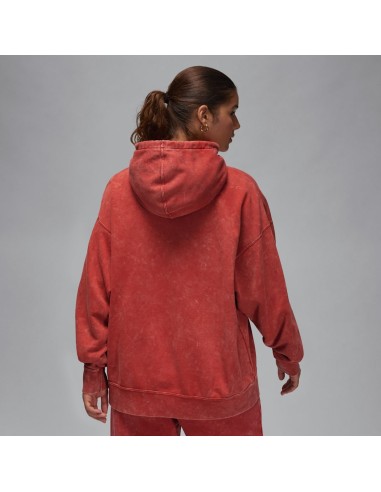 Jordan Flight Fleece Women's SatinLined Washed Hoodie Dune Red FN5738615 MBS