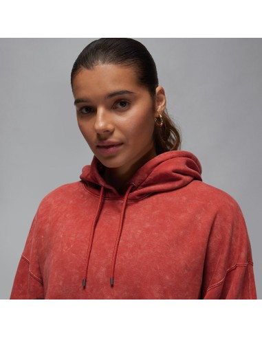 Jordan Flight Fleece Women's SatinLined Washed Hoodie Dune Red FN5738615 MBS