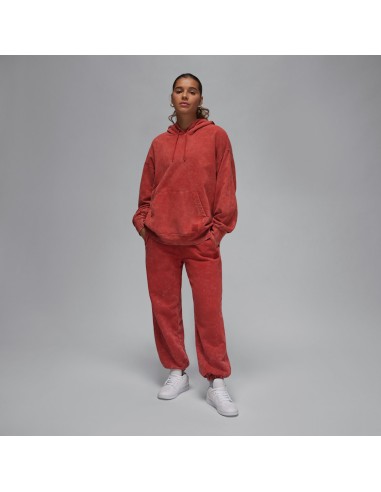 Jordan Flight Fleece Women's SatinLined Washed Hoodie Dune Red FN5738615 MBS