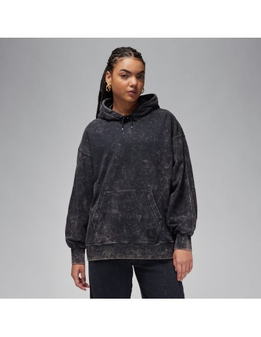Jordan Flight Fleece Women's SatinLined Washed Hoodie Black FN5738010 MBS